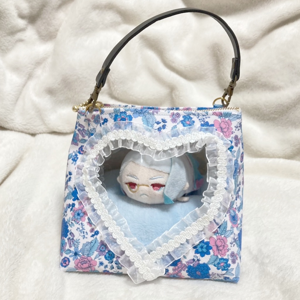 ハートもちマスポーチ♡花柄