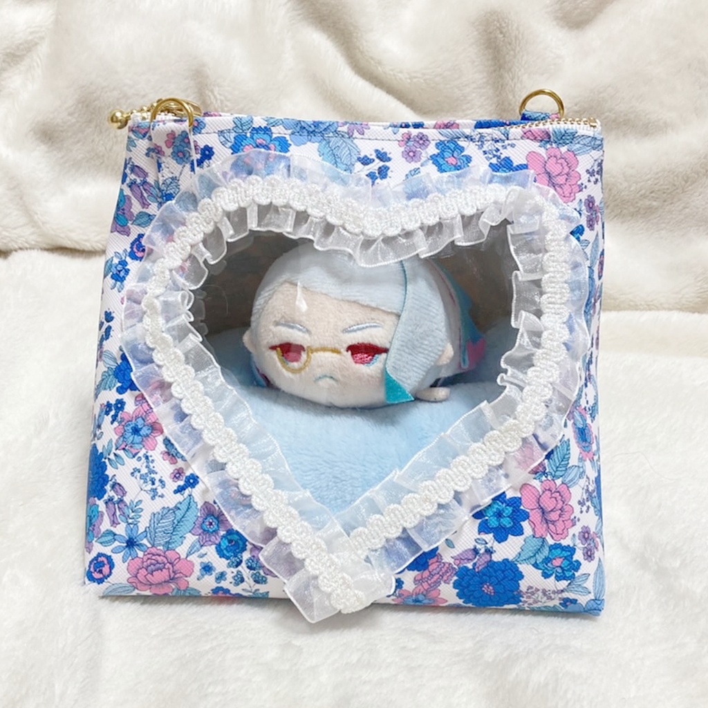 ハートもちマスポーチ♡花柄