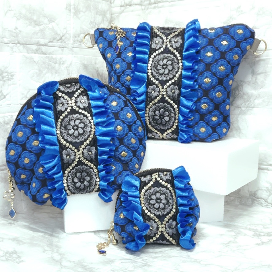 伯仲フリルポーチ