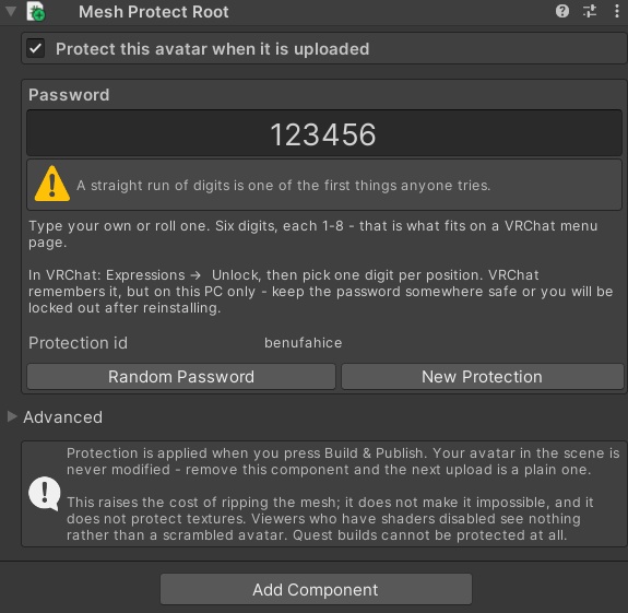 【無料/β版】lilToonのみ対応 VRChatアバターのメッシュ保護・リッピング対策【アバターごとに専用アルゴリズム / 常駐アプリ不要】lilToonMeshProtect