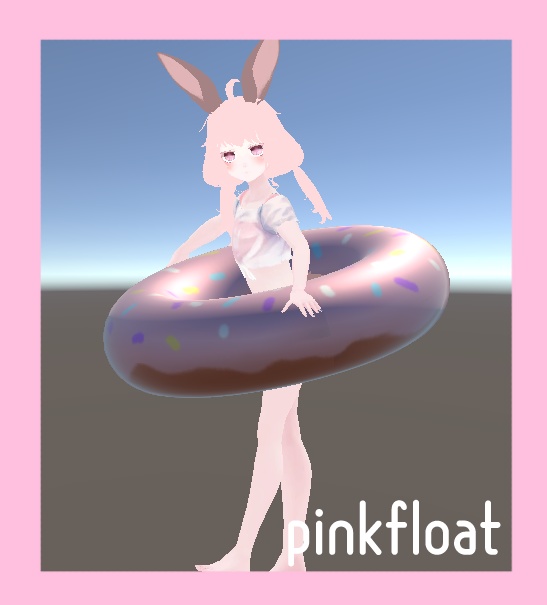 【期間限定価格】ドーナツ柄の浮き輪/Donut pattern float【VRChat想定】