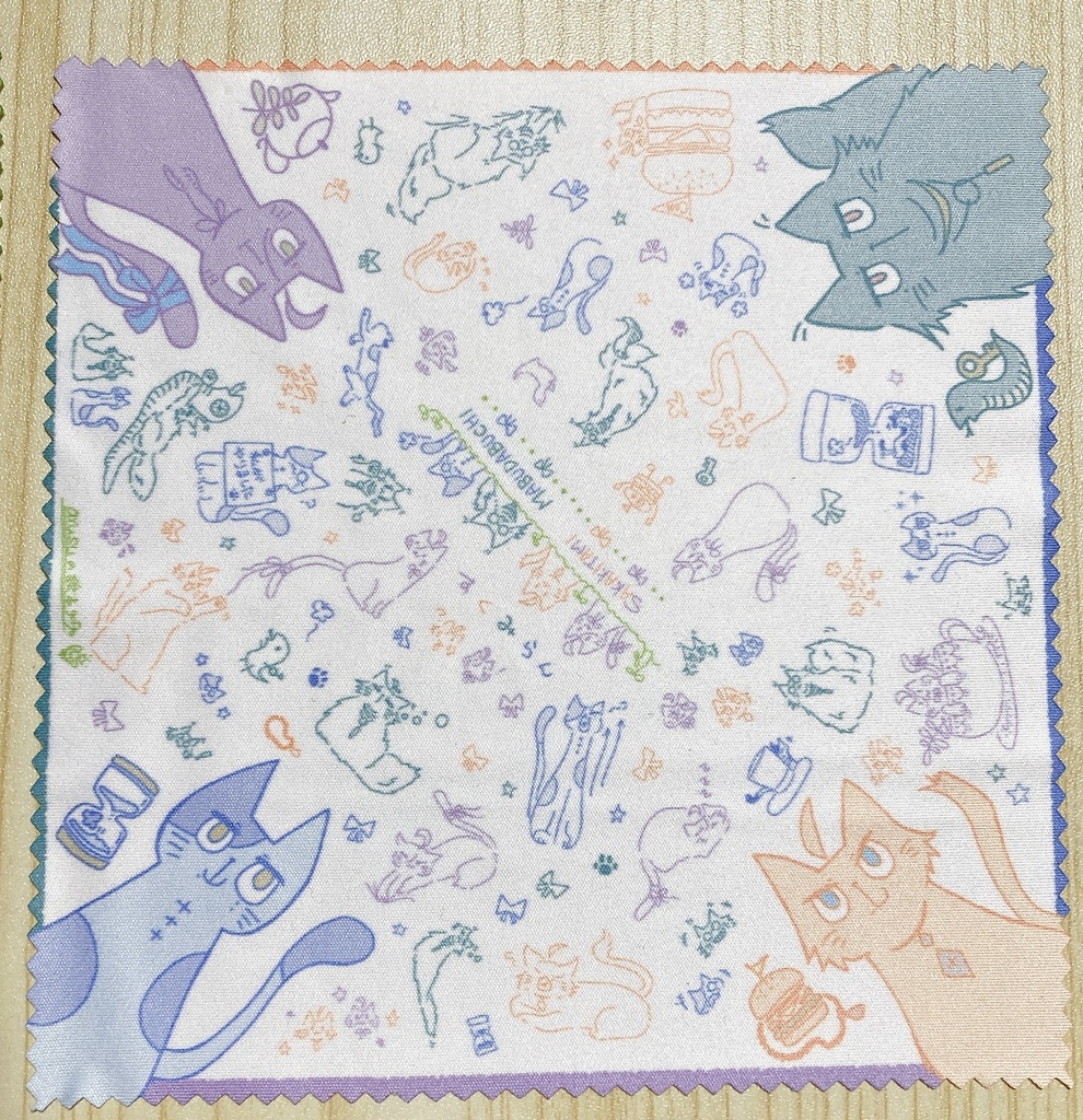 ［にじそ10］すくみらん（猫）メガネクロス