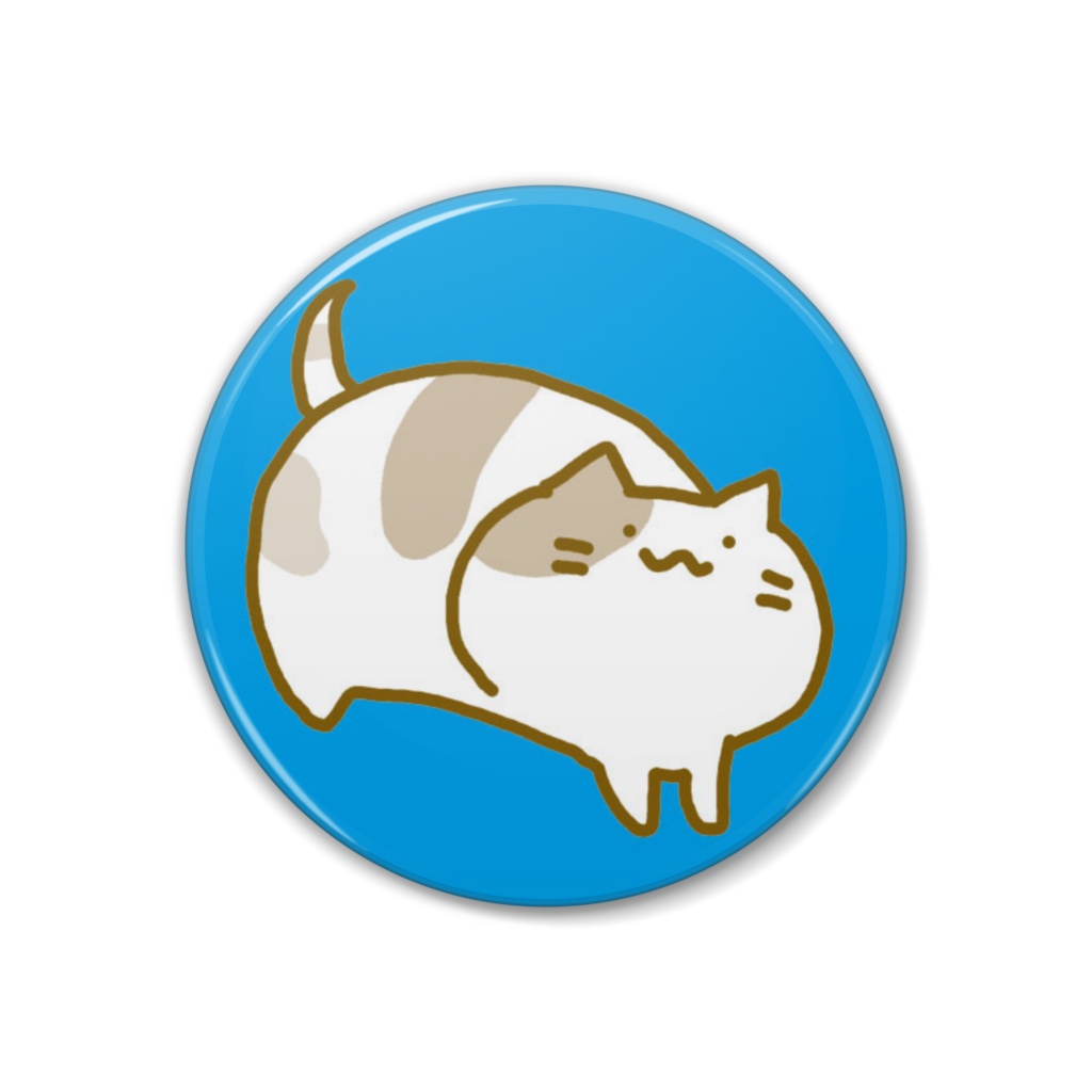 猫さんの缶バッジ みけ