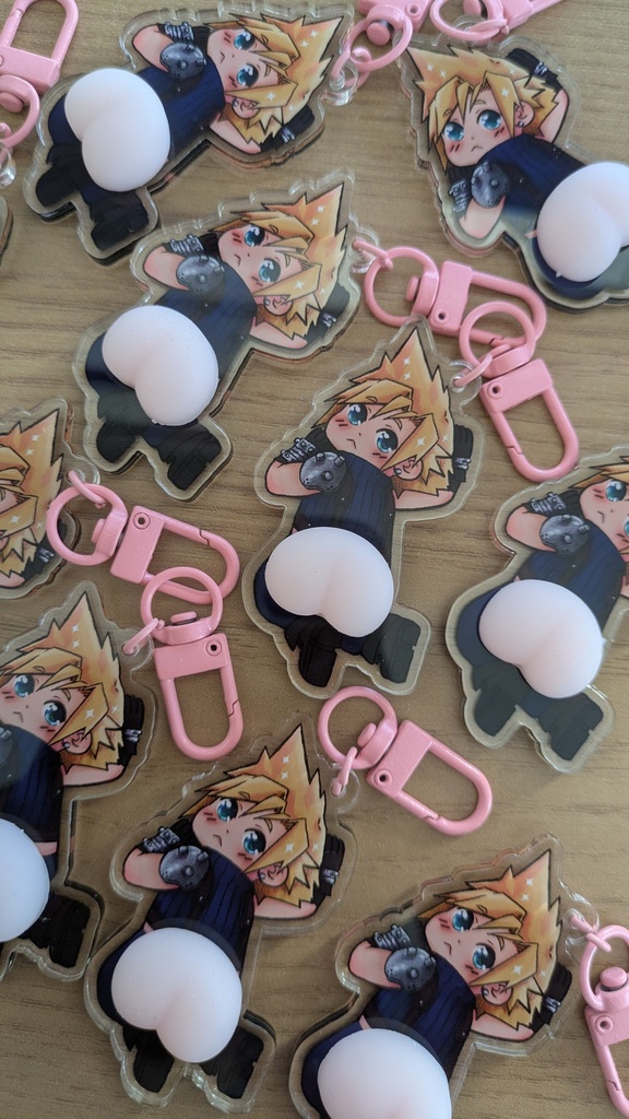 FF7 - クラウドぷりぷりお尻アクキー