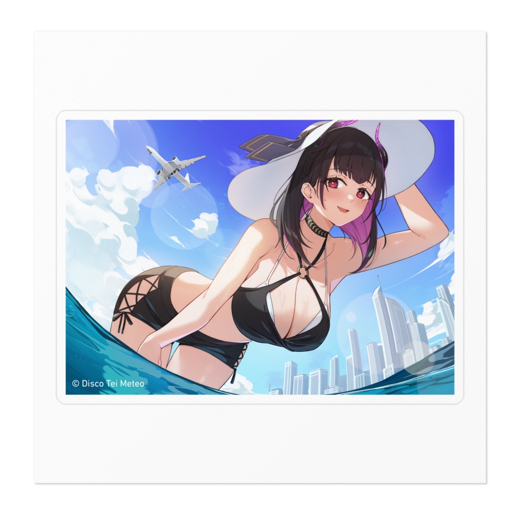 めてお4周年記念ステッカー