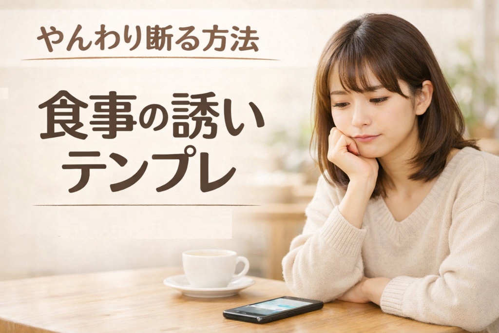 断り方テンプレ集｜食事の誘いをやんわり断る例文5パターン（コピペOK）