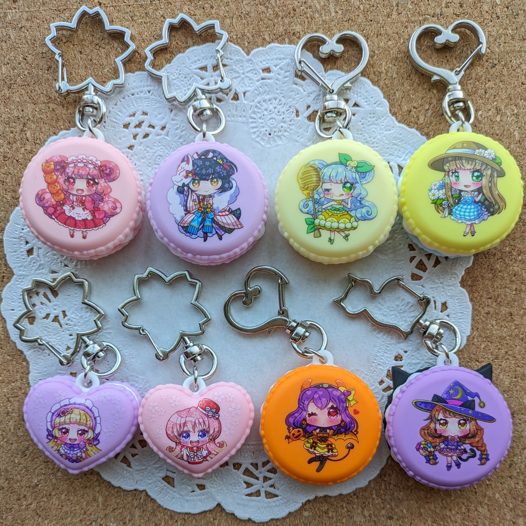 さくらマカロンキーホルダー