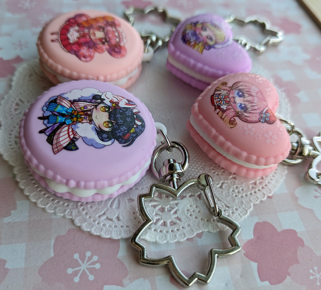 さくらマカロンキーホルダー