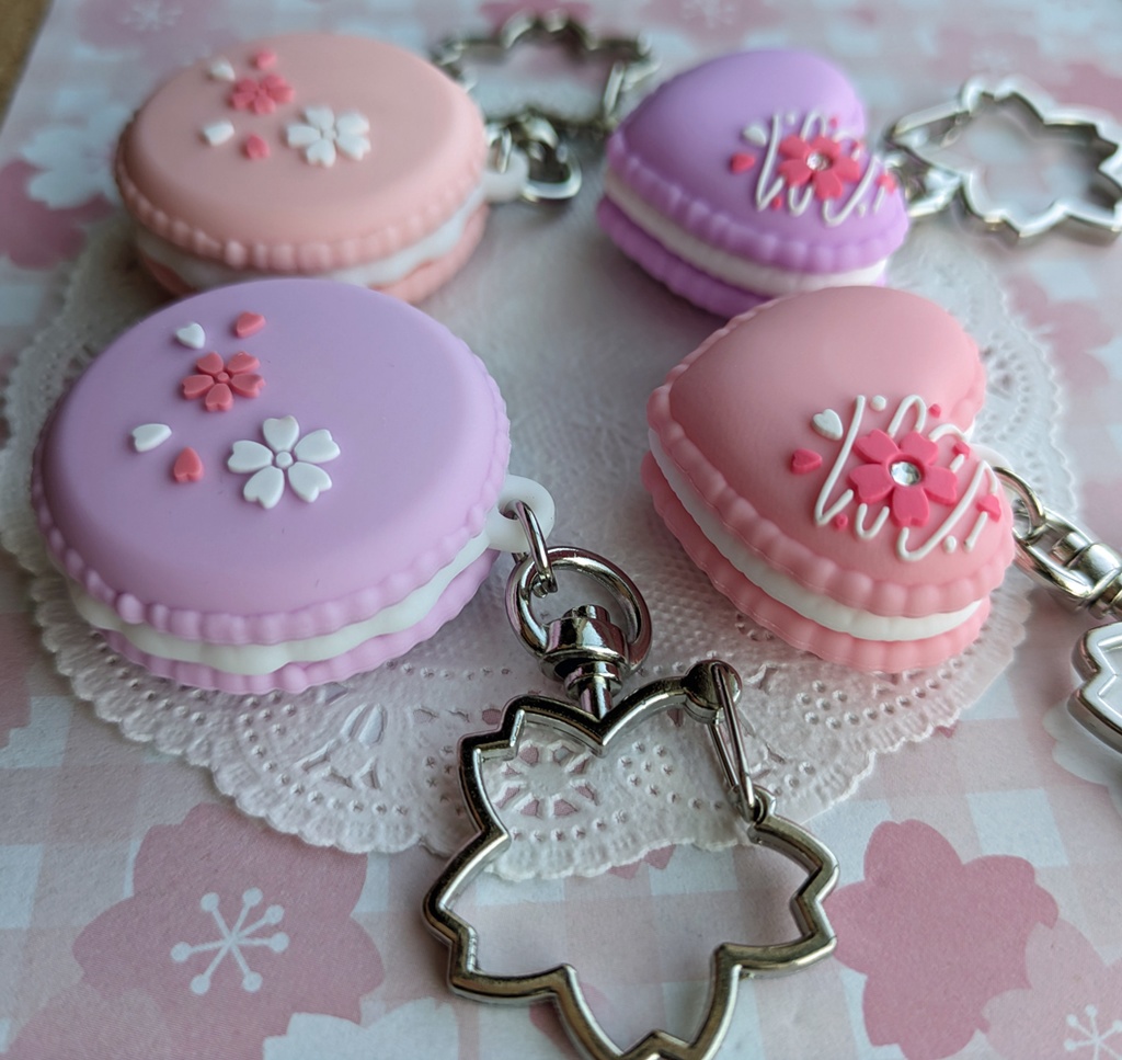 さくらマカロンキーホルダー