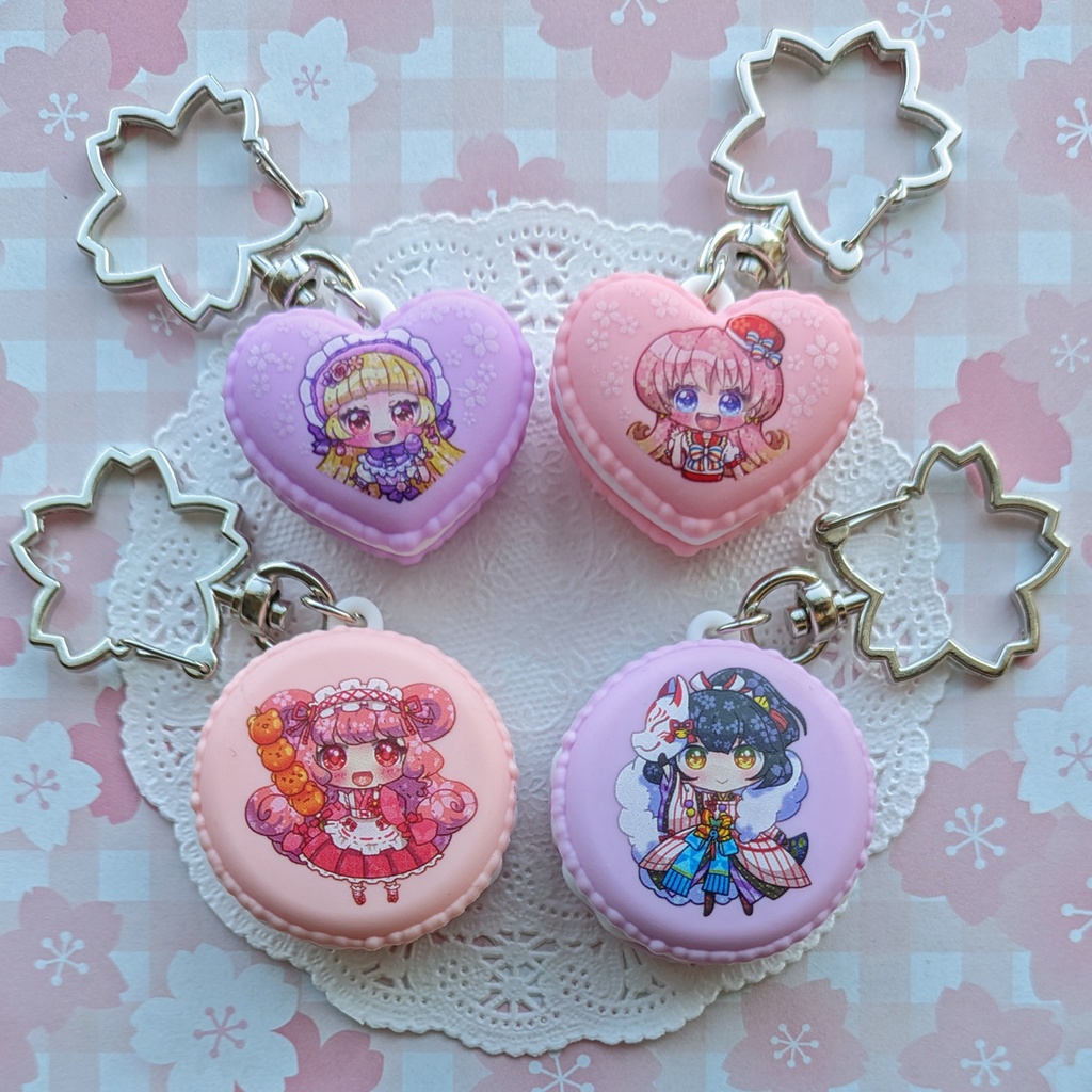 さくらマカロンキーホルダー