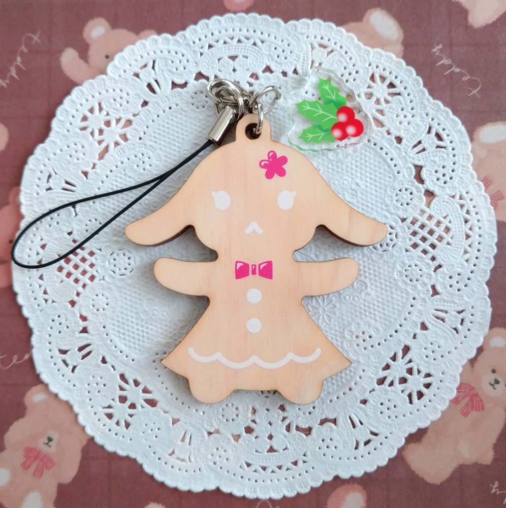 【創作】ウッドストラップ*ジンジャーマンクッキー