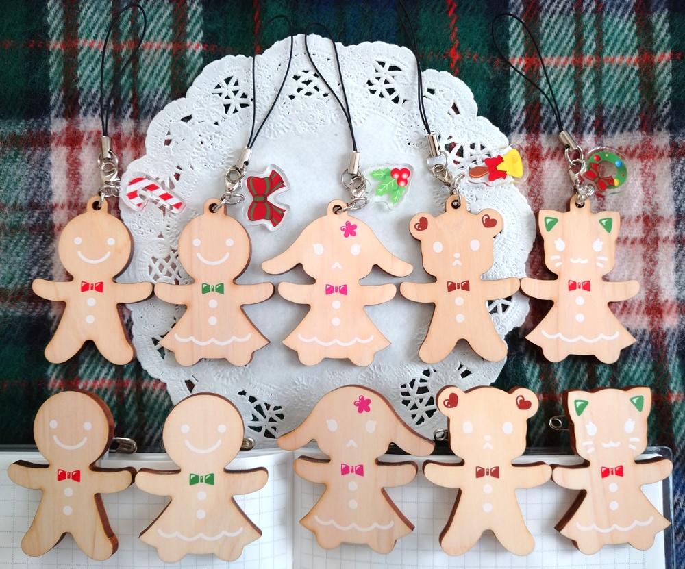 【創作】ウッドバッジクリップ*ジンジャーマンクッキー