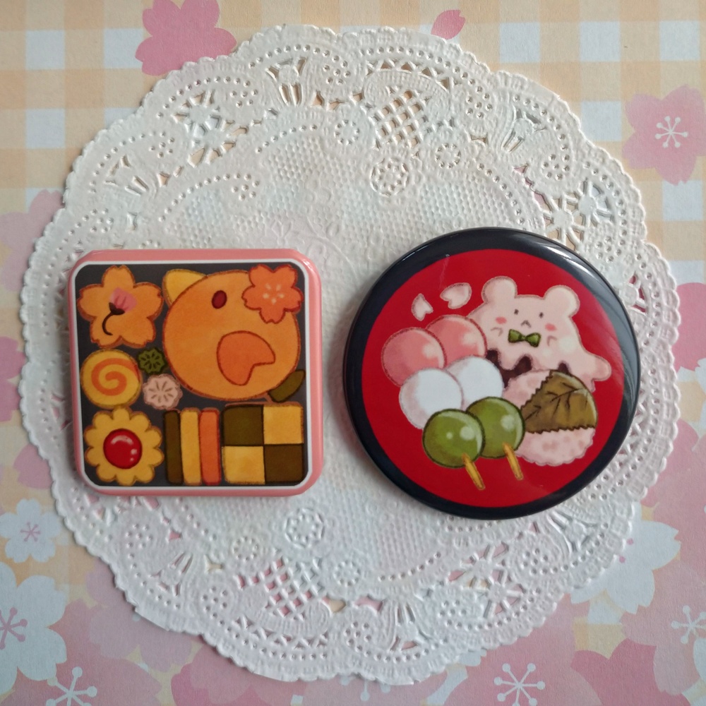 【創作】さくらスイーツ*缶バッジ