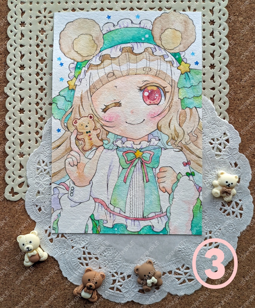 【創作】フレームレス水彩原画1〜6