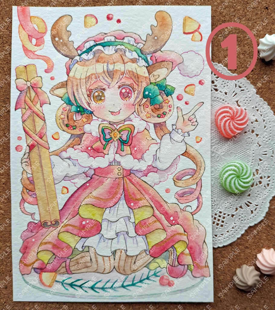 【通販初出し】フレームレス水彩原画〜Happiness5〜