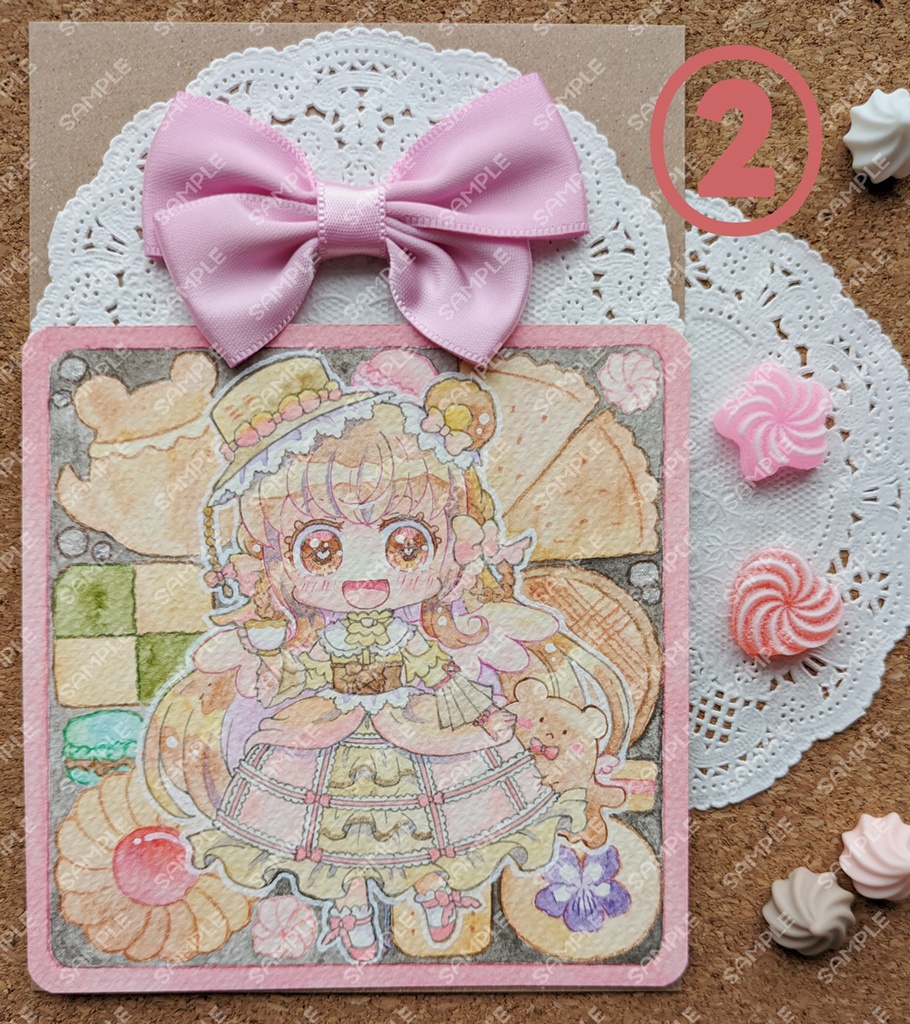 【通販初出し】フレームレス水彩原画〜Happiness5〜