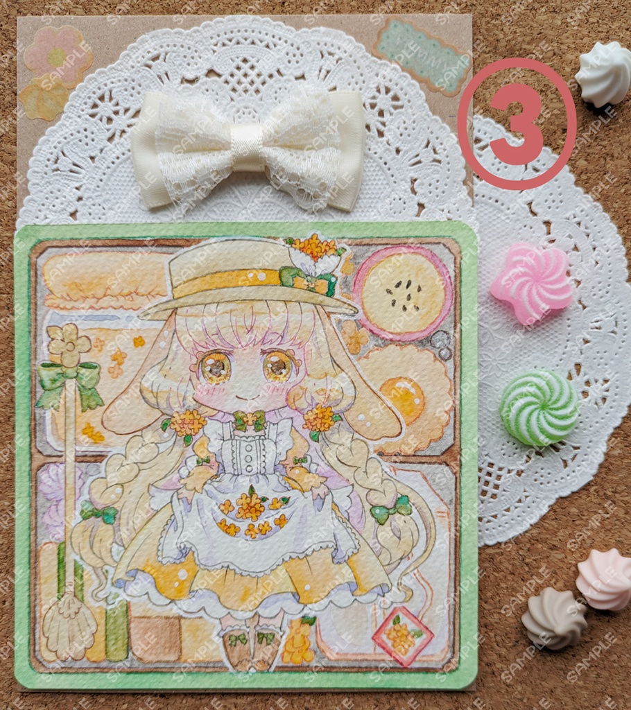 【通販初出し】フレームレス水彩原画〜Happiness5〜