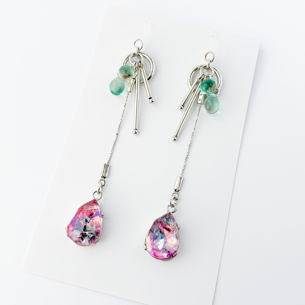 翠花ひとつ消ゆイメージピアス・イヤリング【ブラスタ二次創作】