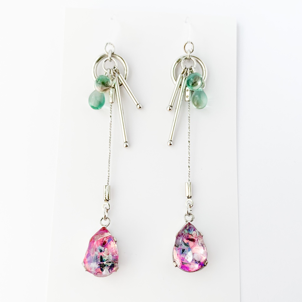 翠花ひとつ消ゆイメージピアス・イヤリング【ブラスタ二次創作】