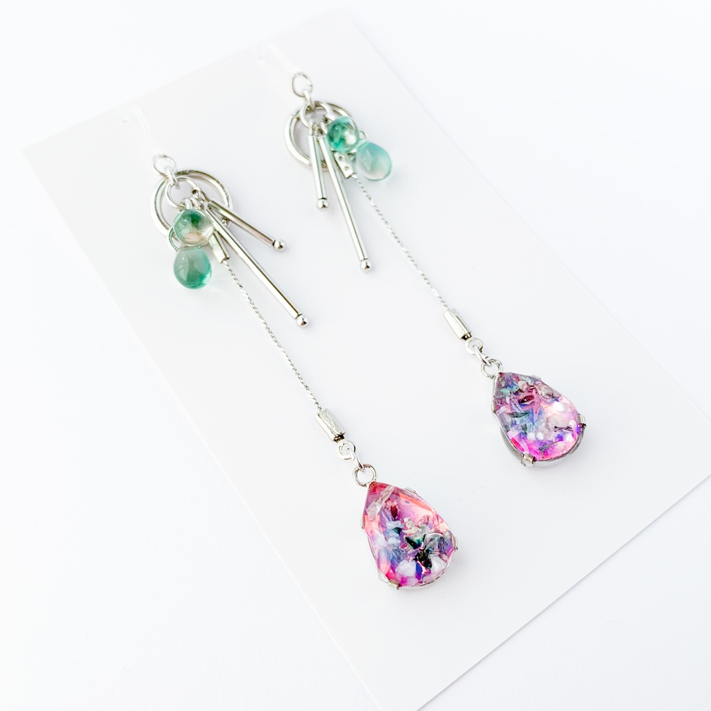 翠花ひとつ消ゆイメージピアス・イヤリング【ブラスタ二次創作】