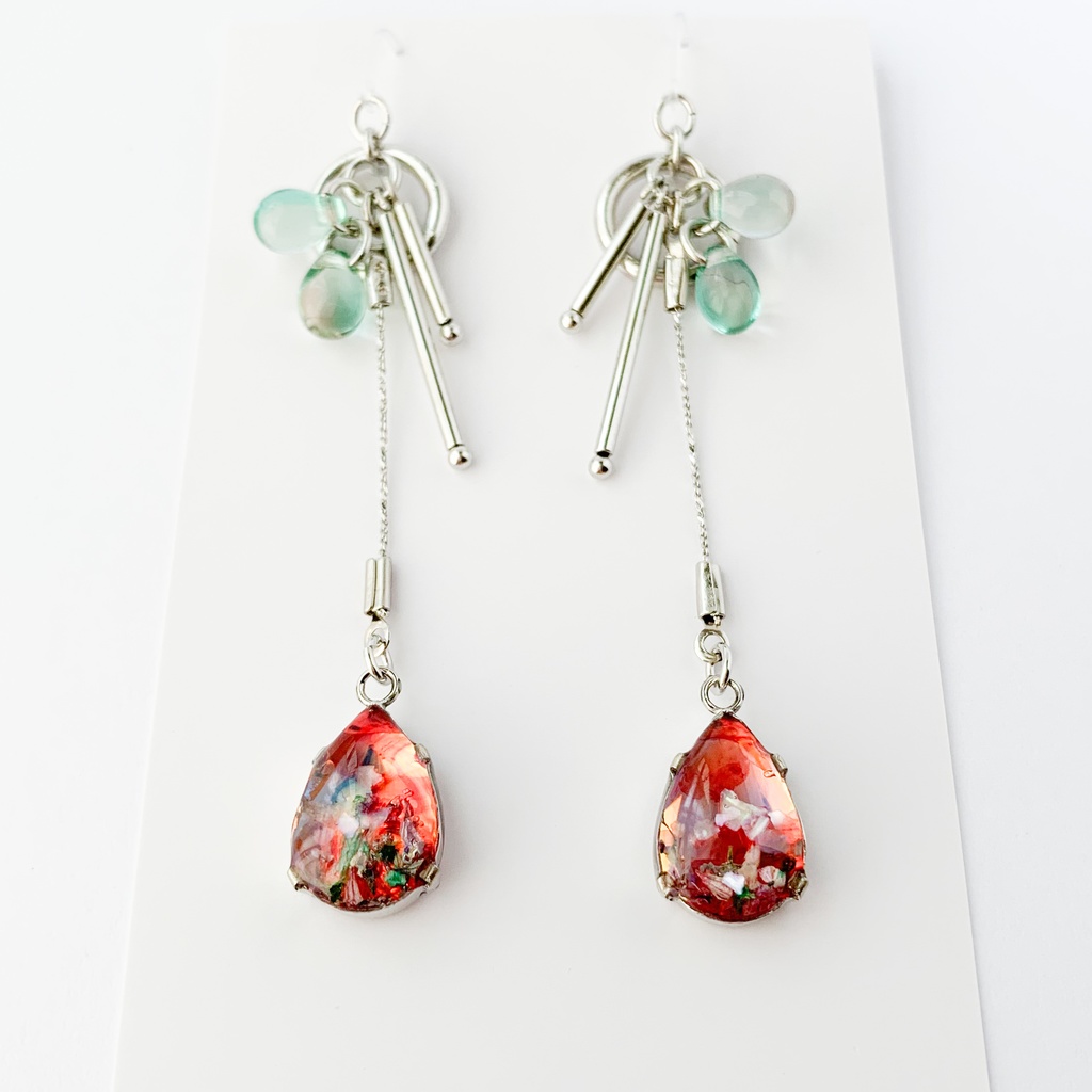 翠花ひとつ消ゆイメージピアス・イヤリング【ブラスタ二次創作】