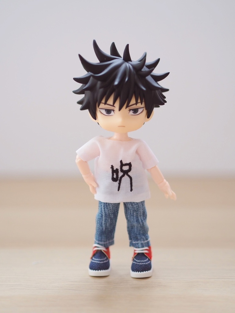 呪術廻戦 刺繍Tシャツ ねんどろいどどーる / オビツ11 服