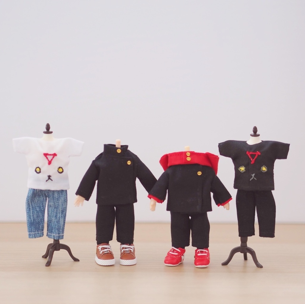 呪術廻戦 刺繍Tシャツ ねんどろいどどーる / オビツ11 服