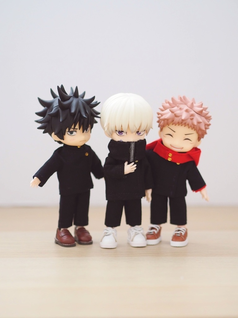 呪術廻戦 狗巻 衣装セット 制服 バックパック ねんどろいどどーる / オビツ11 服