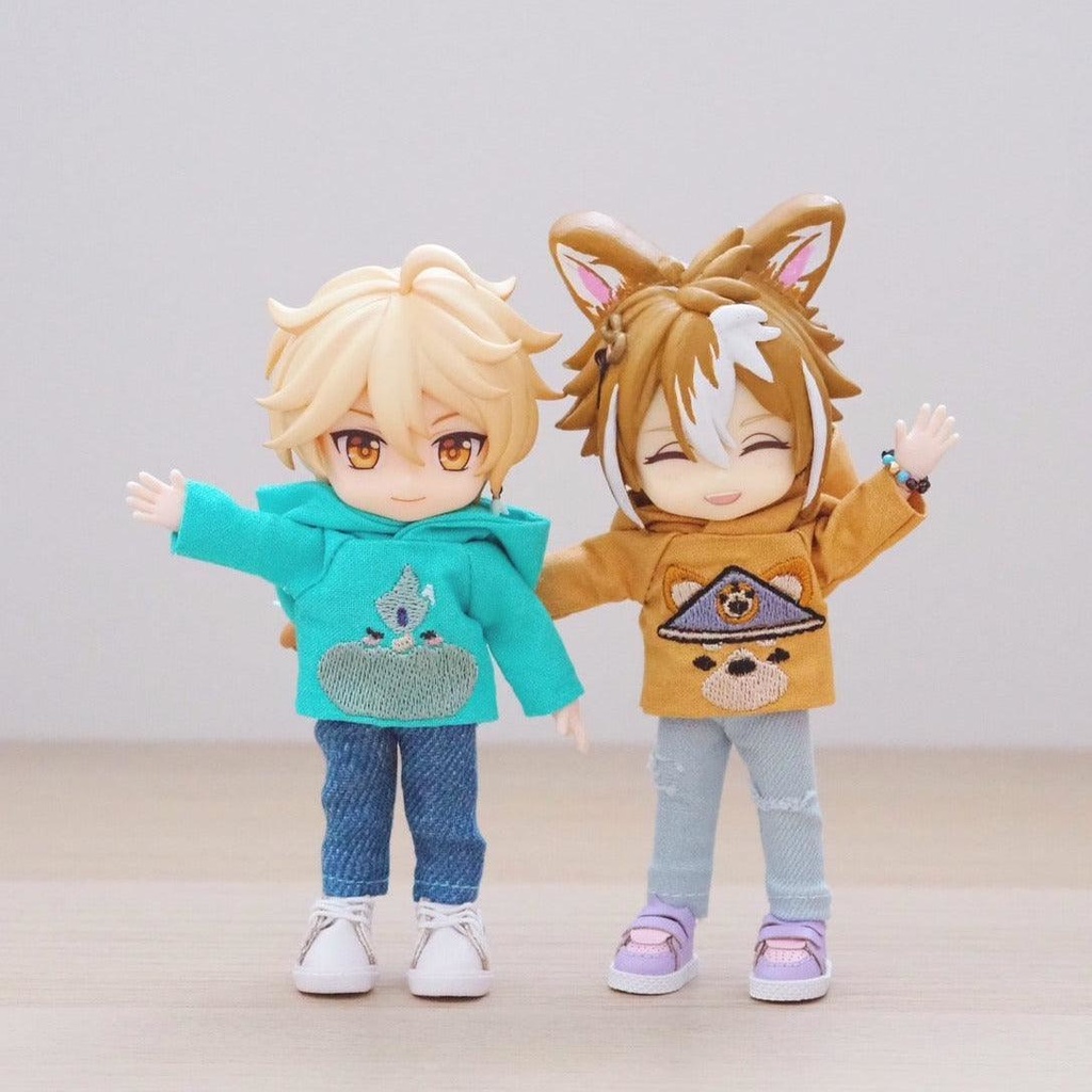 原神 刺繍パーカー 刺繍Tシャツ ねんどろいどどーる オビツ11