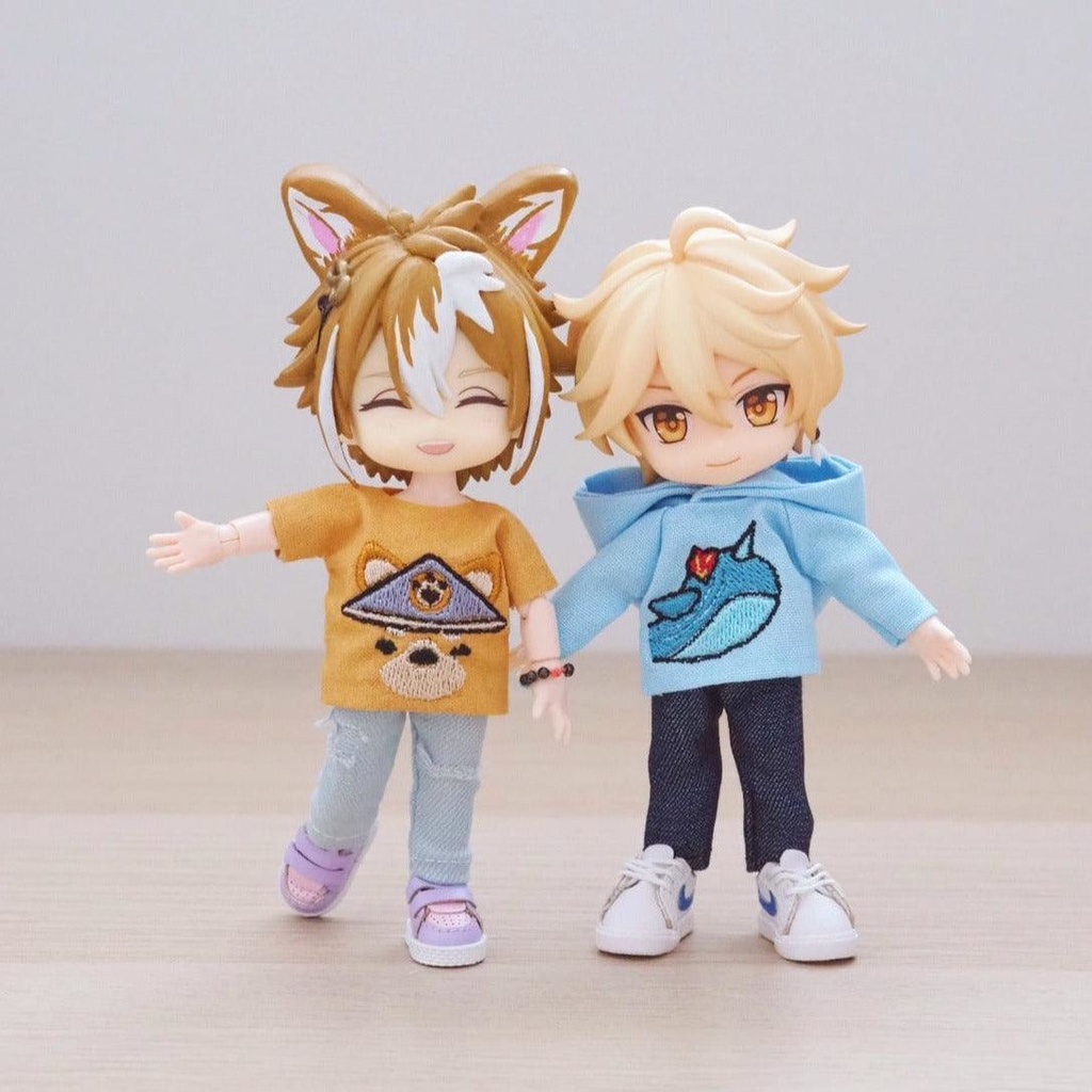 原神 刺繍パーカー 刺繍Tシャツ ねんどろいどどーる オビツ11