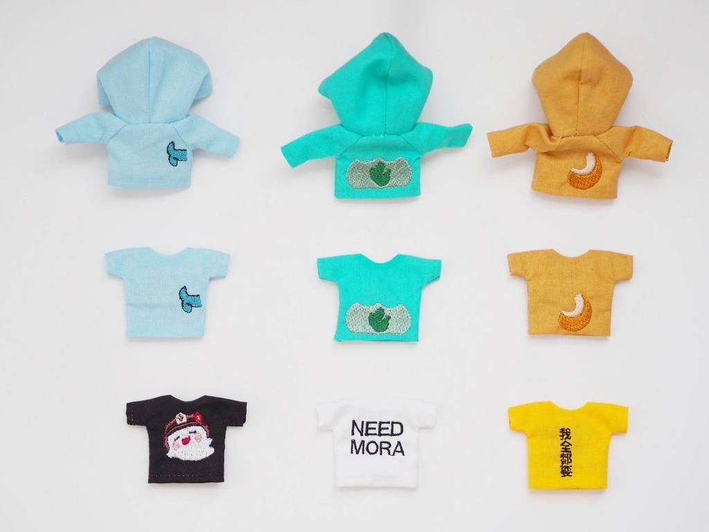 原神 刺繍パーカー 刺繍Tシャツ ねんどろいどどーる オビツ11