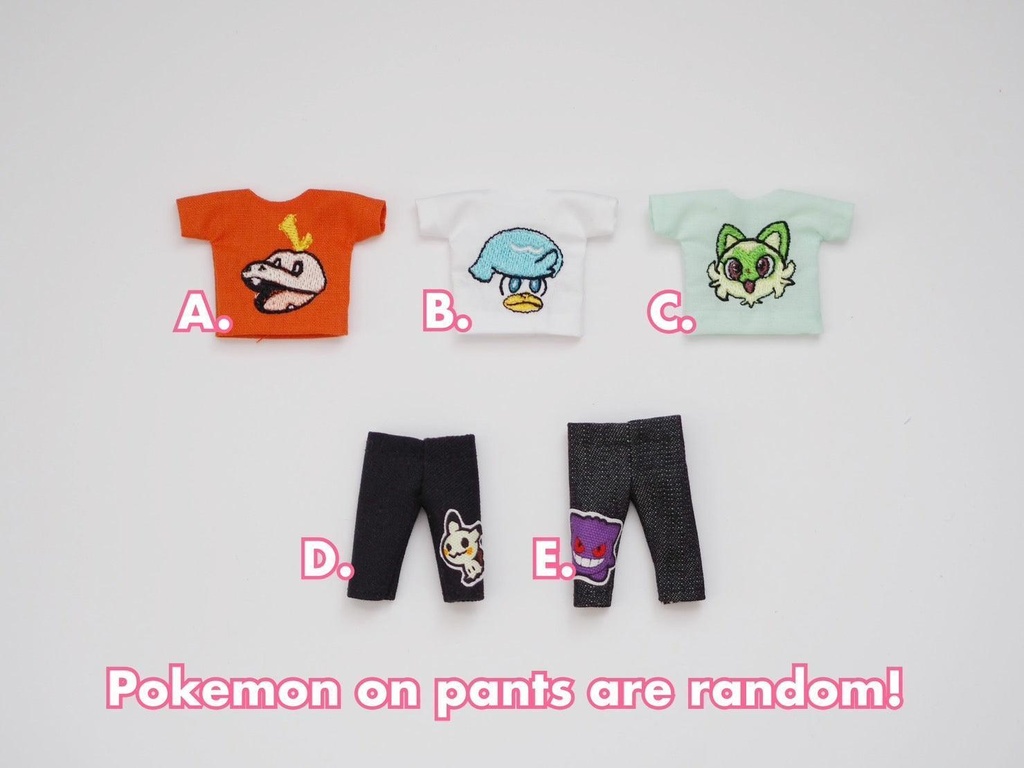 ゲーム 刺繍Tシャツ パンツ ねんどろいどどーる オビツ11