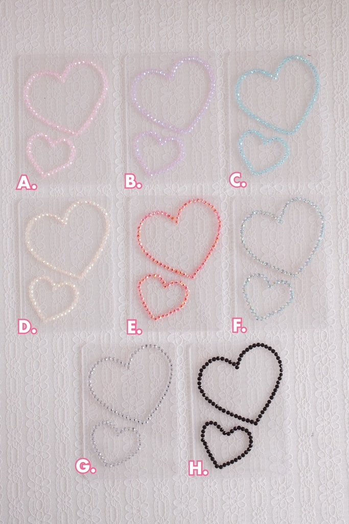 【ハンドメイド】ハート型 ホイップデコ 硬質ケース (B8サイズ / トレカ・チェキ用)