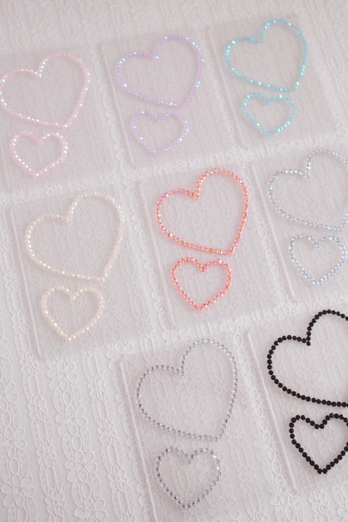 【ハンドメイド】ハート型 ホイップデコ 硬質ケース (B8サイズ / トレカ・チェキ用)