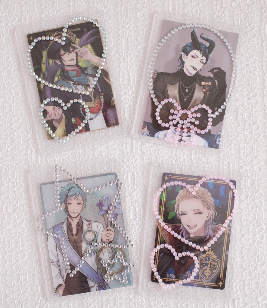 【ハンドメイド】ハート型 ホイップデコ 硬質ケース (B8サイズ / トレカ・チェキ用)