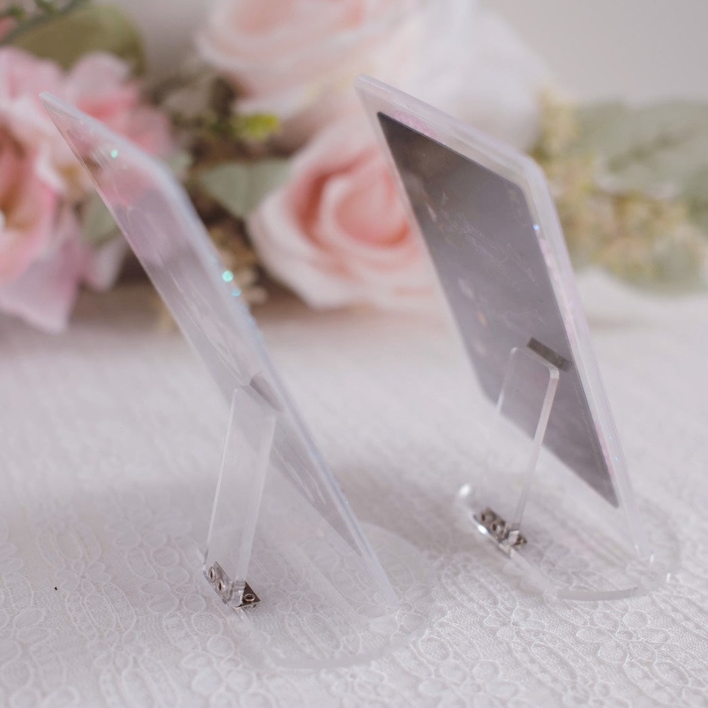 【ハンドメイド】ハート型 ホイップデコ 硬質ケース (B8サイズ / トレカ・チェキ用)