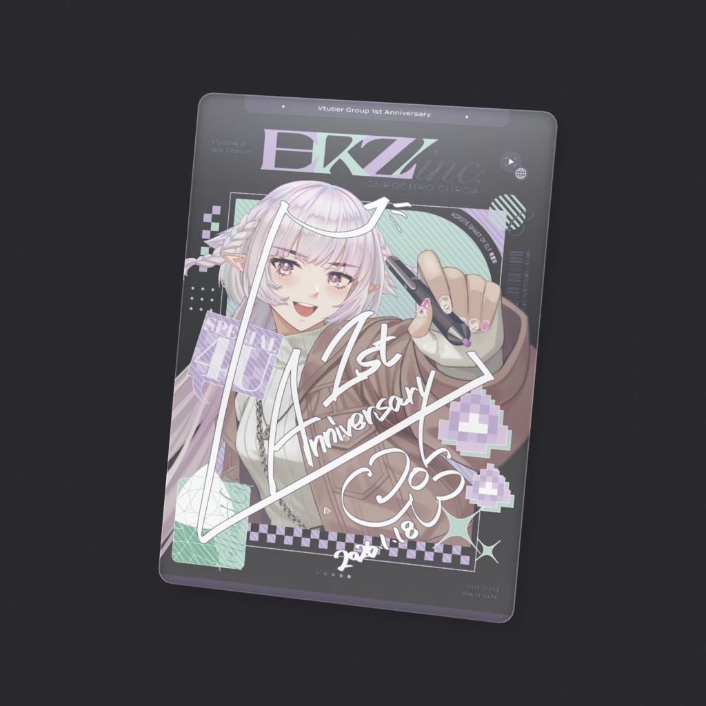 【1周年記念グッズ】チェキ風サインクリアカード・全4種【ERZ/inc.】