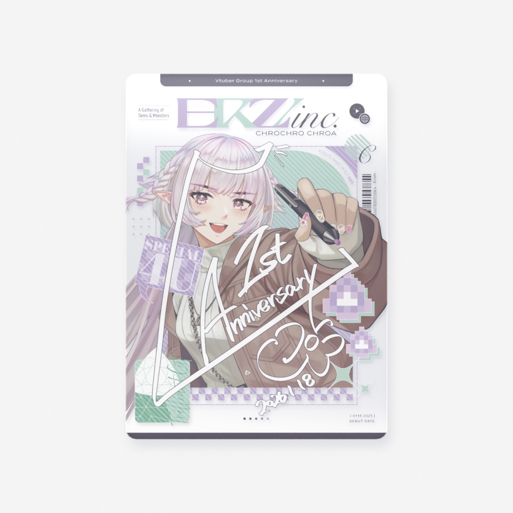 【1周年記念グッズ】チェキ風サインクリアカード・全4種【ERZ/inc.】