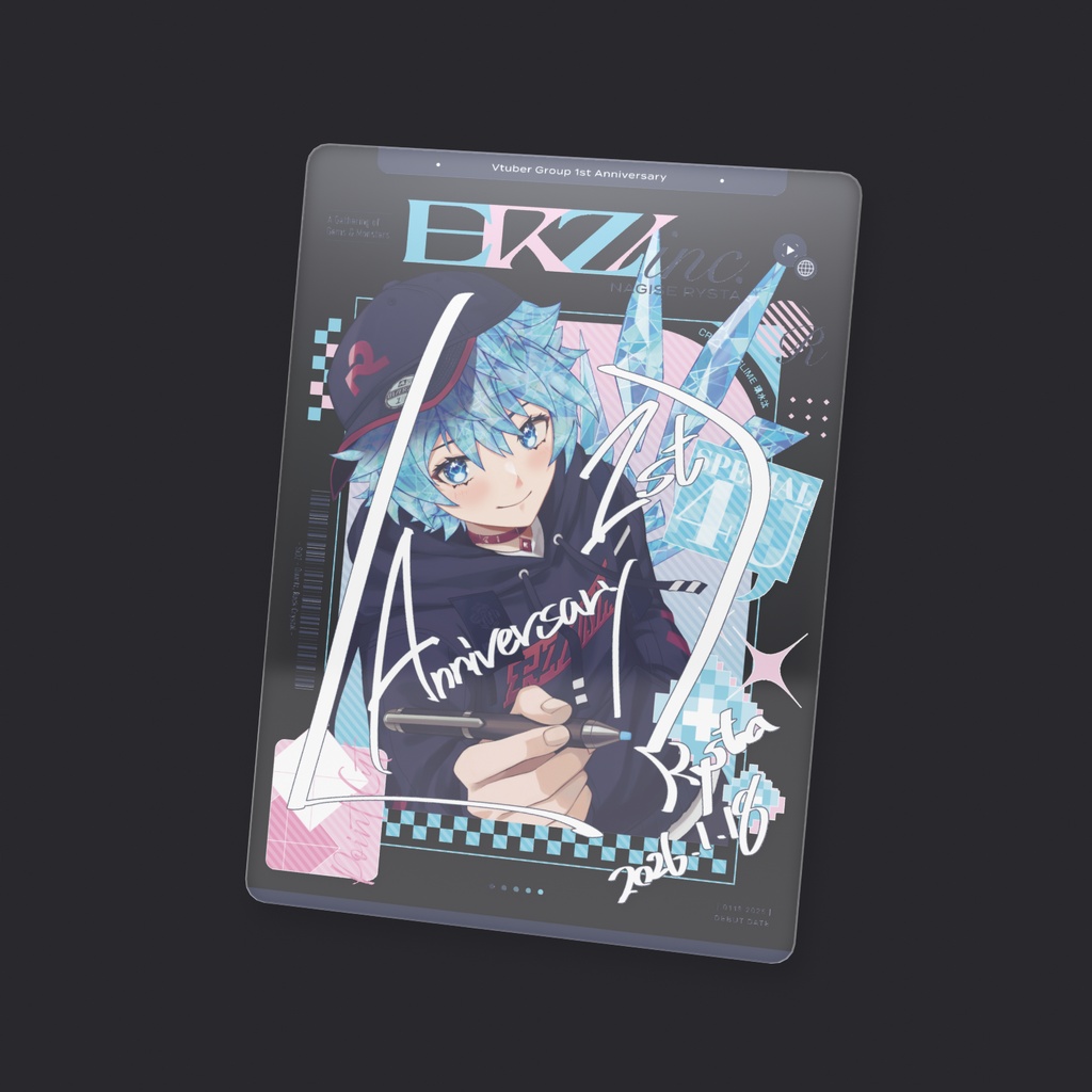 【1周年記念グッズ】チェキ風サインクリアカード・全4種【ERZ/inc.】