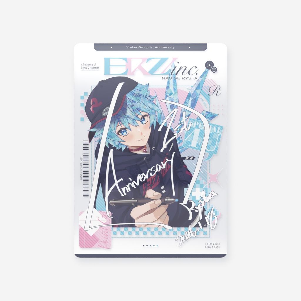 【１周年記念グッズ】チェキ風サインクリアカード・全4種【ERZ/inc.】