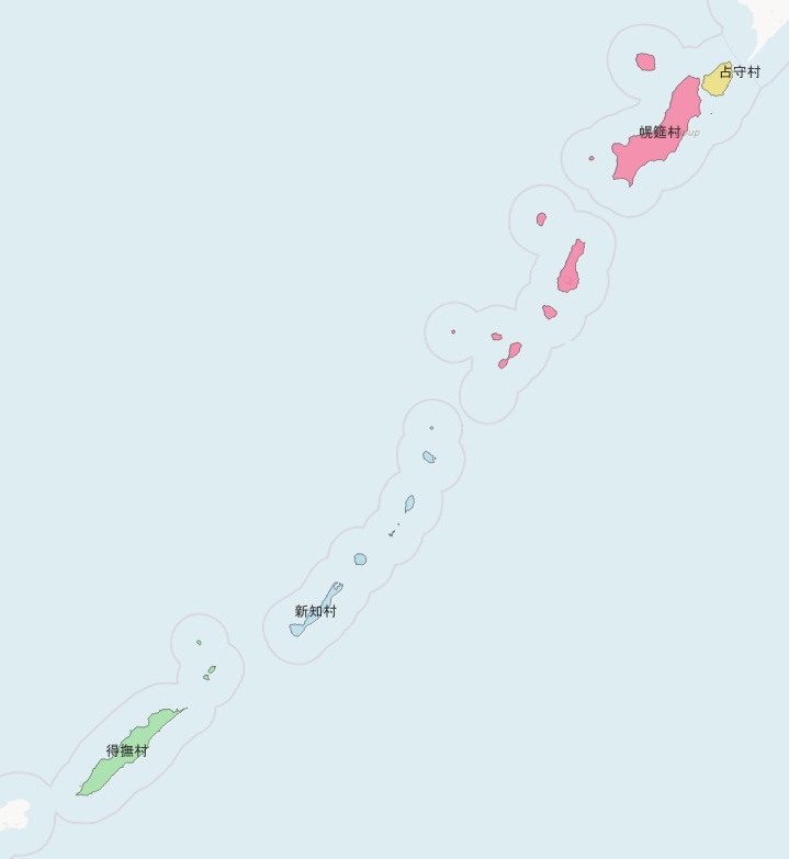昭和20(1945)年時点南樺太・北千島市町村Shapeデータ