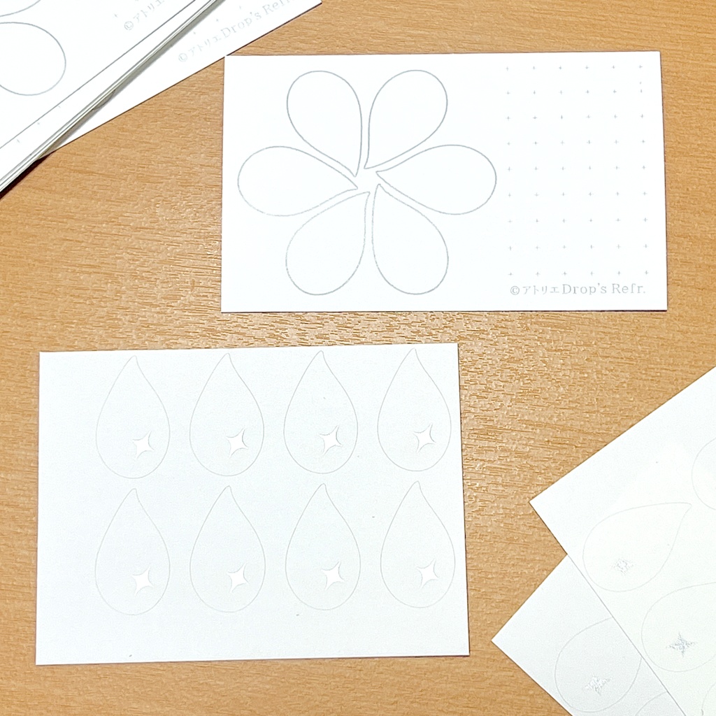 新【セット】インクカード『彩滴紙』&シール『一滴・光』