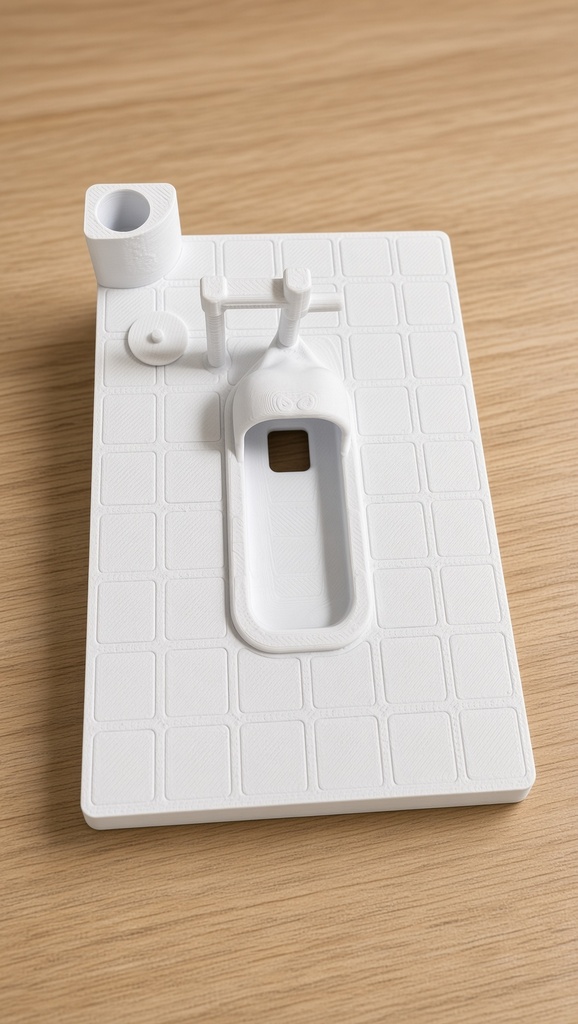 女子トイレ 和式トイレ ミニチュア フィギュア ジオラマ用 PLA製 サイズ変更対応可 3D / Women's Restroom, Squat Toilet, Miniature Figure for Dioramas, Made of PLA, Resizable, 3D