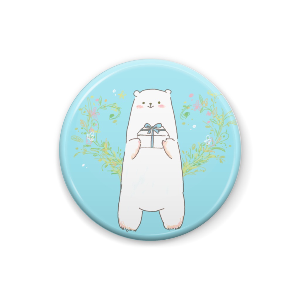 白くま缶バッヂ