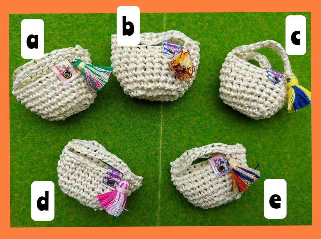 マルシェバッグ ホワイト/ダークブラウン