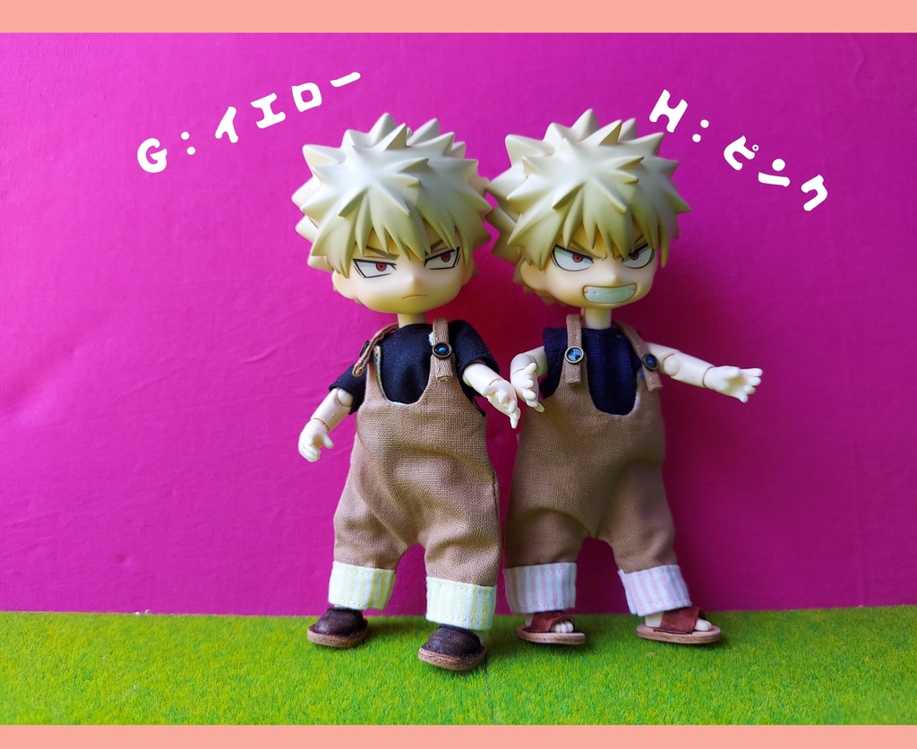 ぽってりサロペット チノ&ストライプ