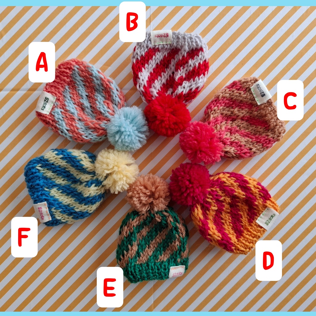 しましまニットキャップ Sサイズ