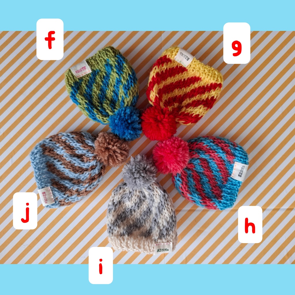 しましまニットキャップ Mサイズ