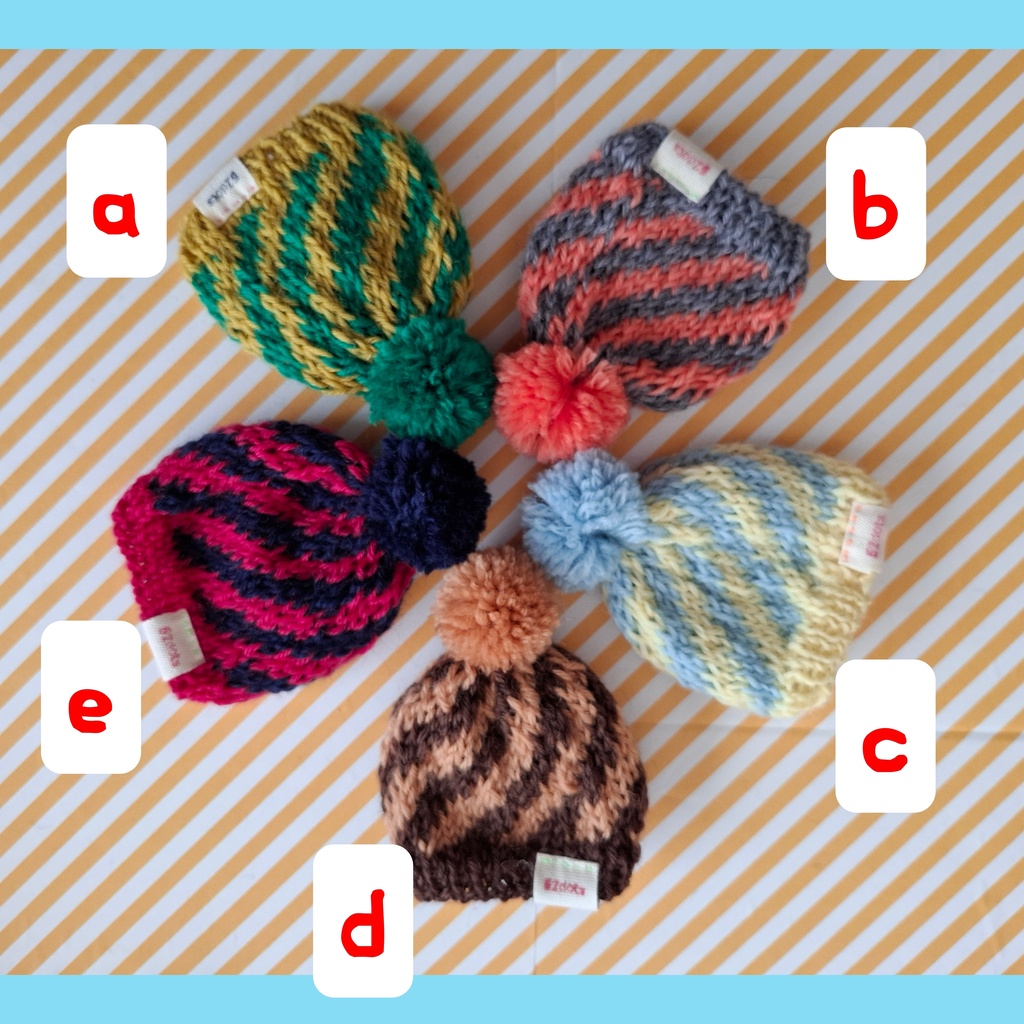 しましまニットキャップ Mサイズ