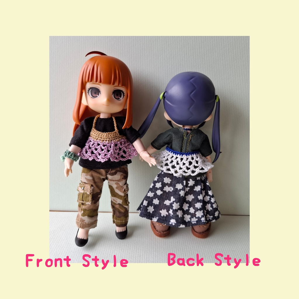 ネット編みのビスチェ